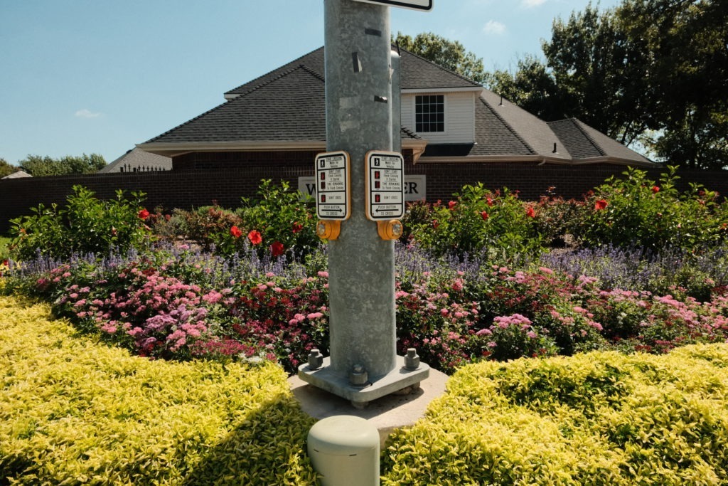 Professional flower bed enhancements at Westchester community in DFW