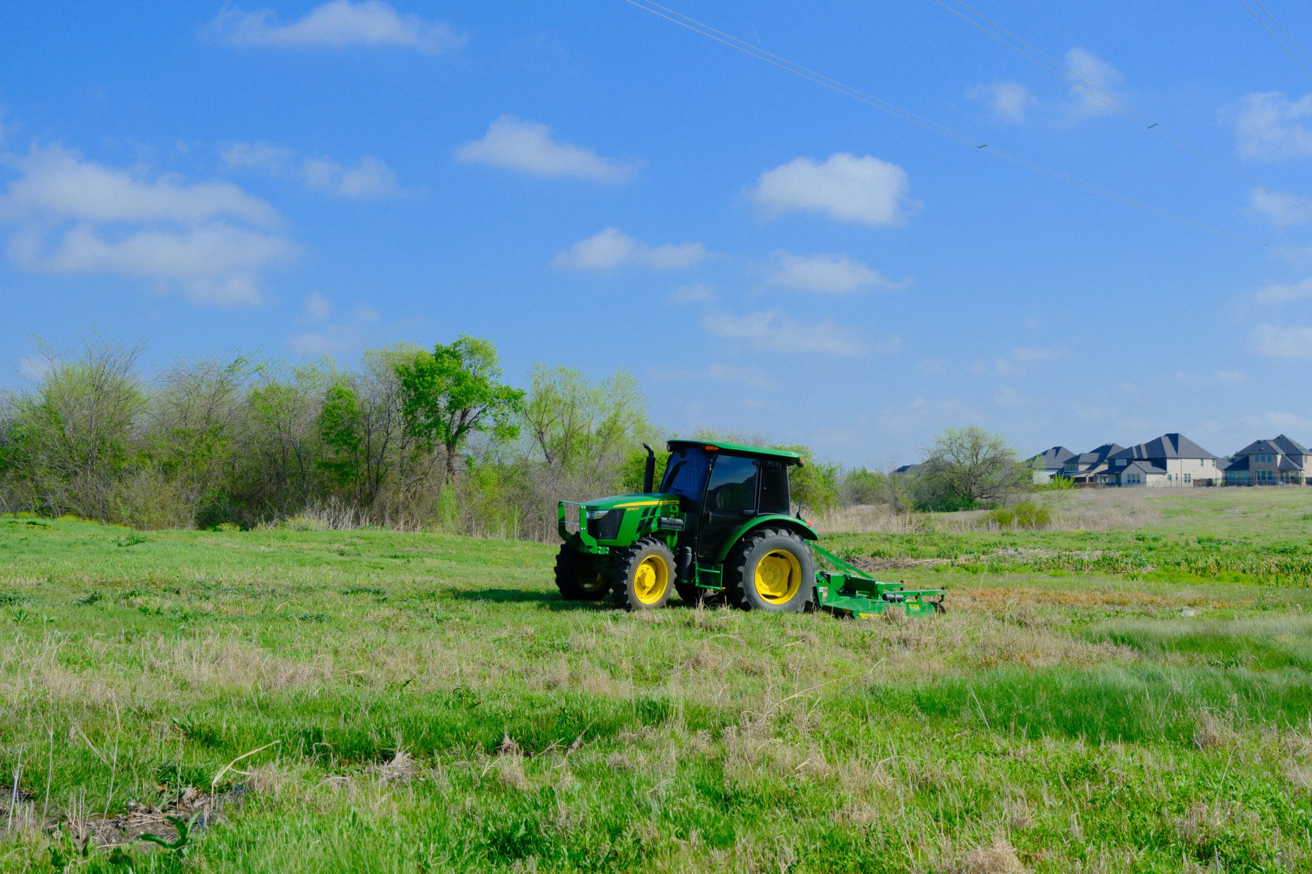 Field mowing at HOA property in Prosper, TX